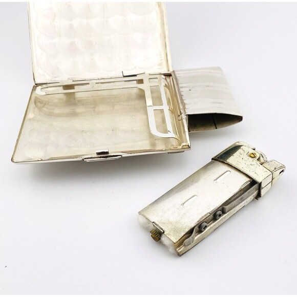 Elgin America Lite-o-matic Magic Action Cigarette Case In Original Box c1948 MCM - Picture 7 of 8